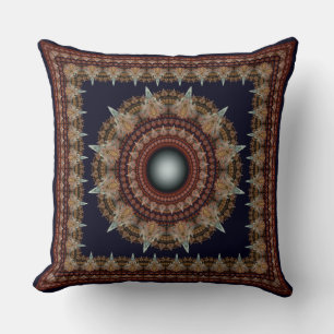 Oriental pattern throw pillow