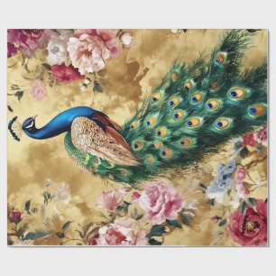 Oriental Peacock Decorative Gift Wrap Paper