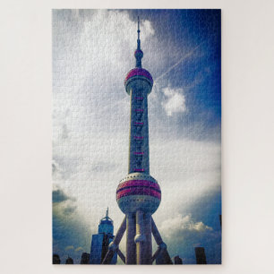 Oriental Pearl Tower - Shanghai China - 20x30 inch Jigsaw Puzzle