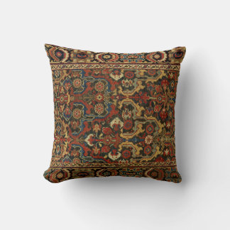 Oriental Persian Carpet with Floral Motifs Cushion