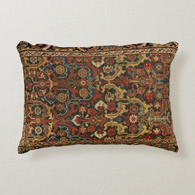 Oriental Persian Carpet with Floral Motifs Decorative Cushion (Front)