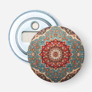 Oriental Persian Pattern Red Cream Blue Bottle Opener