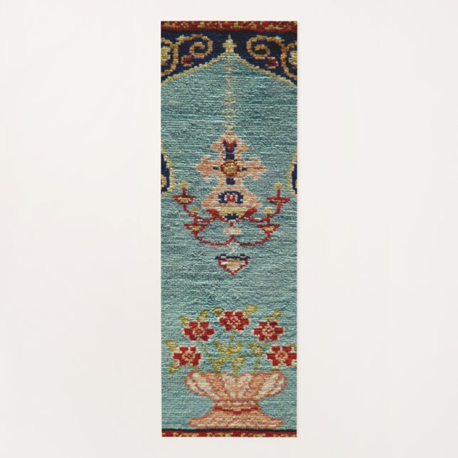 Oriental  Persian Turkish Carpet Kilim Antique Yoga Mat (Front)