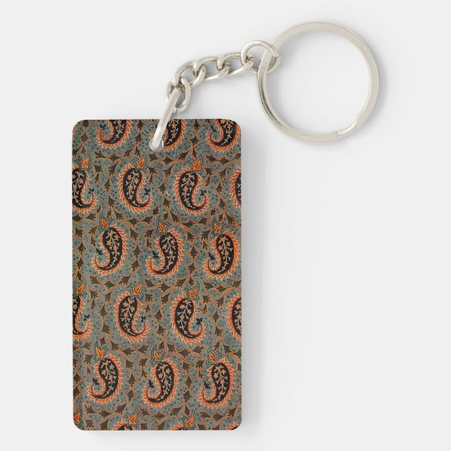 Oriental Persian , Turkish Paisley Pattern,Carpet Key Ring (Back)
