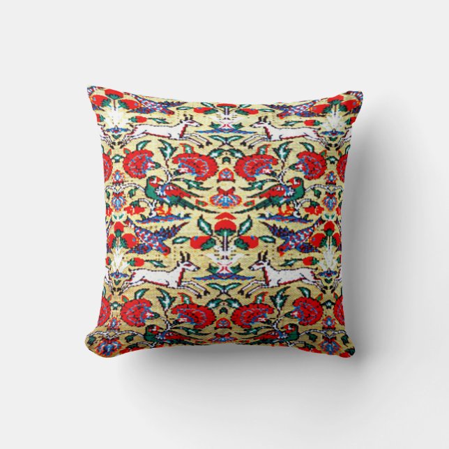 Oriental Persian , Turkish Pattern, Animals Cushion (Front)