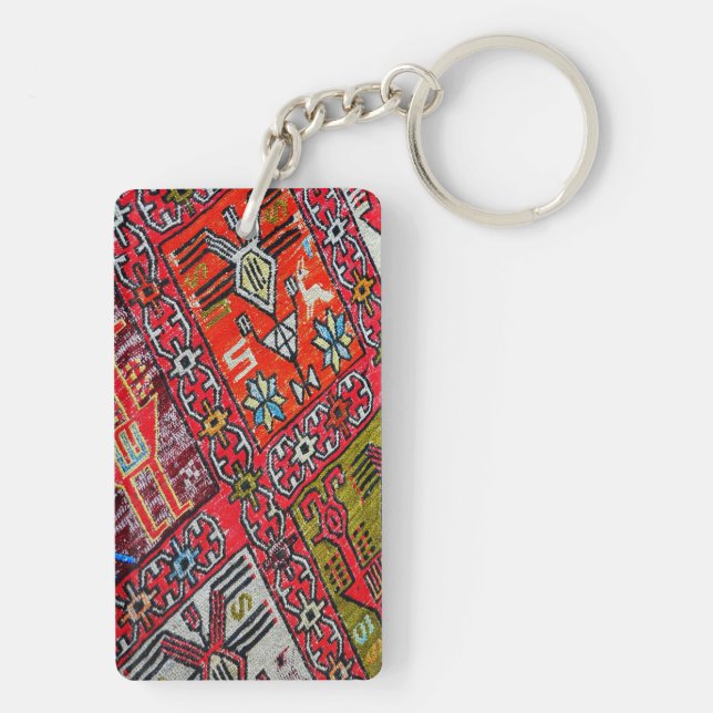 Oriental Persian , Turkish Pattern, Carpet Key Ring (Back)