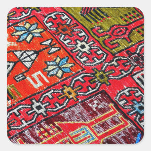 Oriental Persian , Turkish Pattern, Carpet Square Sticker