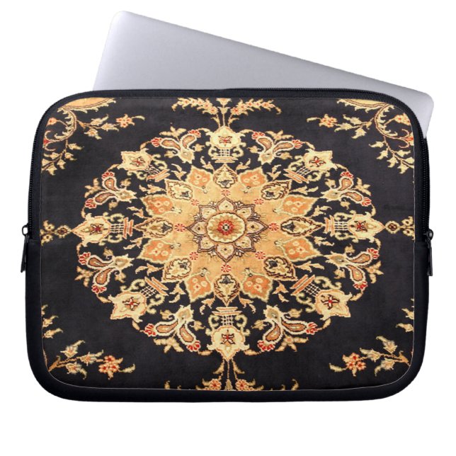 Oriental  Persian Turkish Rug Carpet Laptop Sleeve (Front)