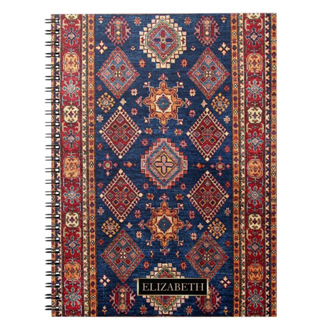Oriental Persian Turkish Rug Pattern ,Frame Notebook (Front)