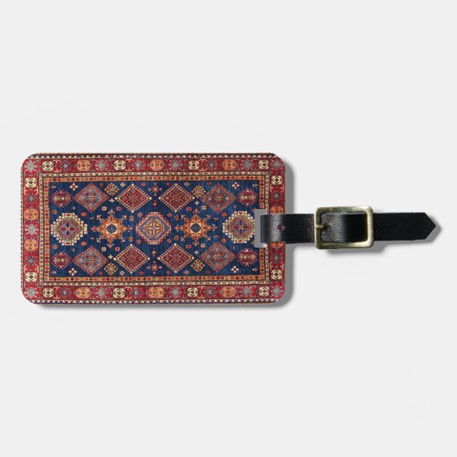 Oriental Persian Turkish Rug  Pattern Luggage Tag (Front Horizontal)