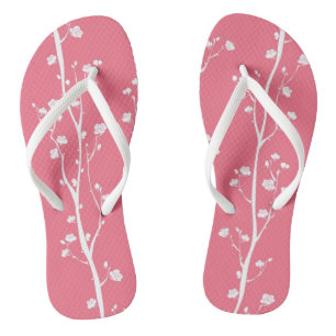 Oriental plum blossom pattern jandals