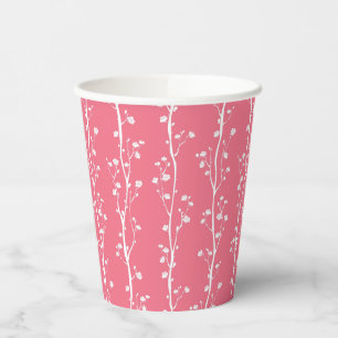 Oriental plum blossom pattern paper cups