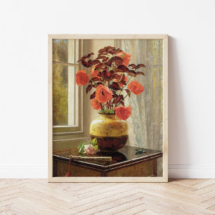 Oriental Poppy and Coleus   Jessica Hayllar Poster