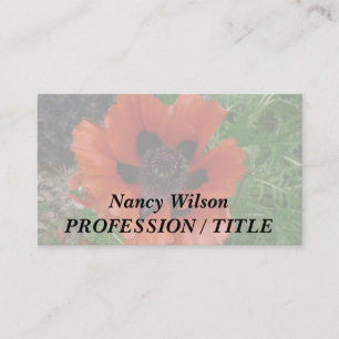 Oriental poppy business card