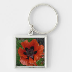 Oriental poppy key ring