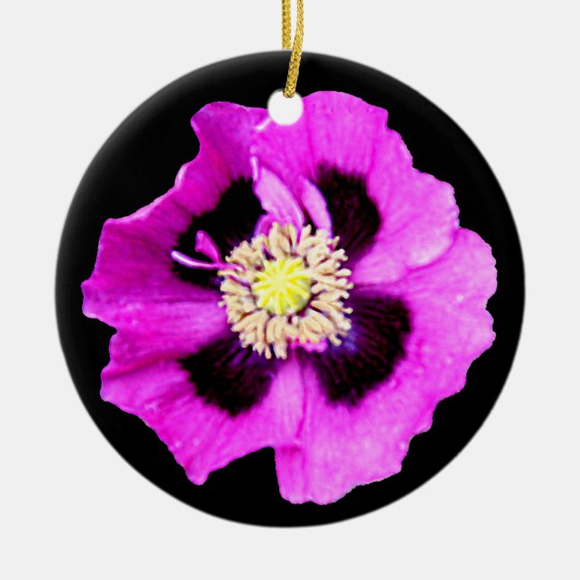 Oriental poppy ornament black (Front)