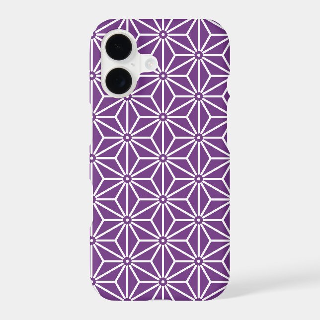 Oriental Purple Ayame Asanoha Japan Oriental Art (Back)