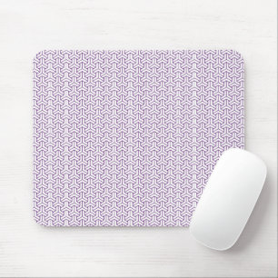 Oriental Purple White Ayame Japan Bishamon Pattern Mouse Pad