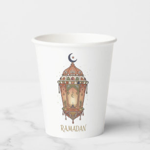 Oriental Ramadan Lantern Illustration  Paper Cups
