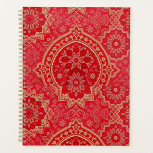 ORIENTAL Red Golden Pattern - Notebook, Planner