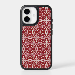 Oriental Red Shinshu Asanoha Japan Pattern