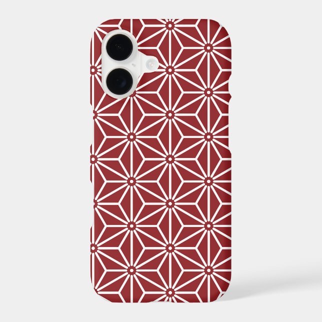 Oriental Red Shinshu Asanoha Japan Pattern (Back)