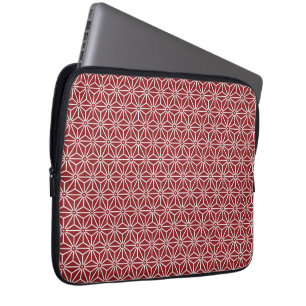 Oriental Red Shinshu Asanoha Japan Pattern Laptop Laptop Sleeve