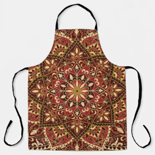 Oriental Red: Vintage Floral Carpet Apron