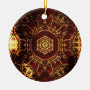 Oriental Rug  Ceramic Tree Decoration