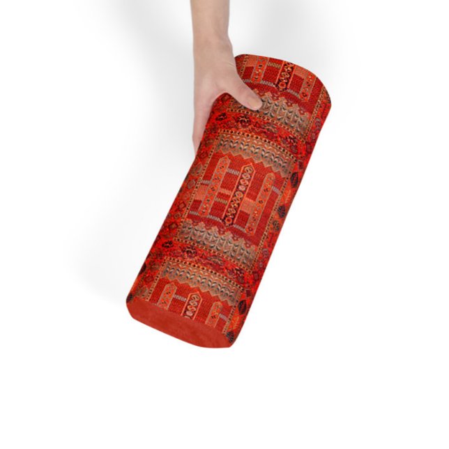 Oriental rug design in bright oranges bath towel set (Creator Uploaded)
