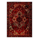 Oriental rug design in  dark red