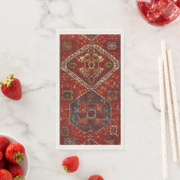 Oriental rug design in  dark red 