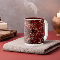 Oriental rug design in dark red