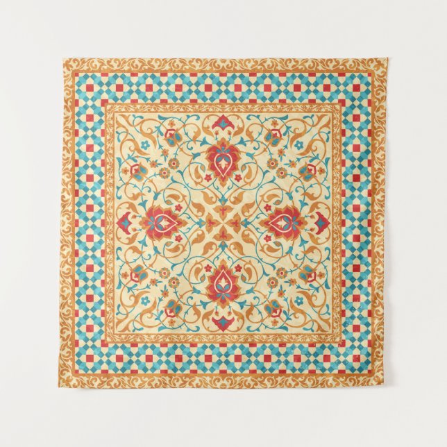 Oriental rug, floral ornamental pattern. tapestry (Front)