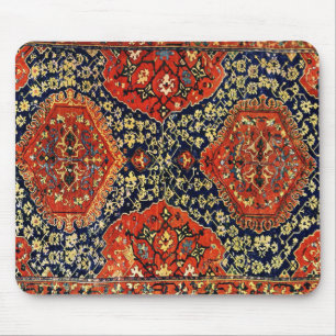 Oriental rug in blue&orange mouse pad