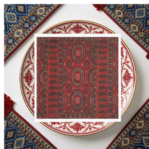 Oriental rug in warm colours napkin