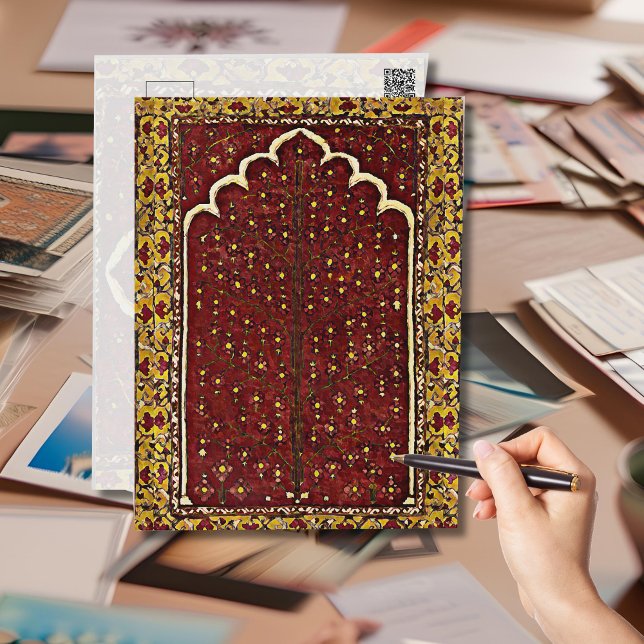 Oriental Rug look - Sacred tree motif Postcard (Creator Uploaded)