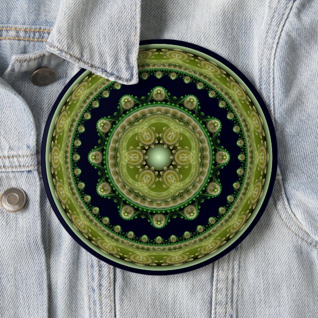 Oriental sacred round ornament 6 cm round badge (In Situ)