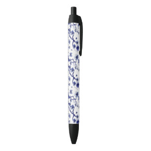 Oriental Sakura Branch Pattern Black Ink Pen