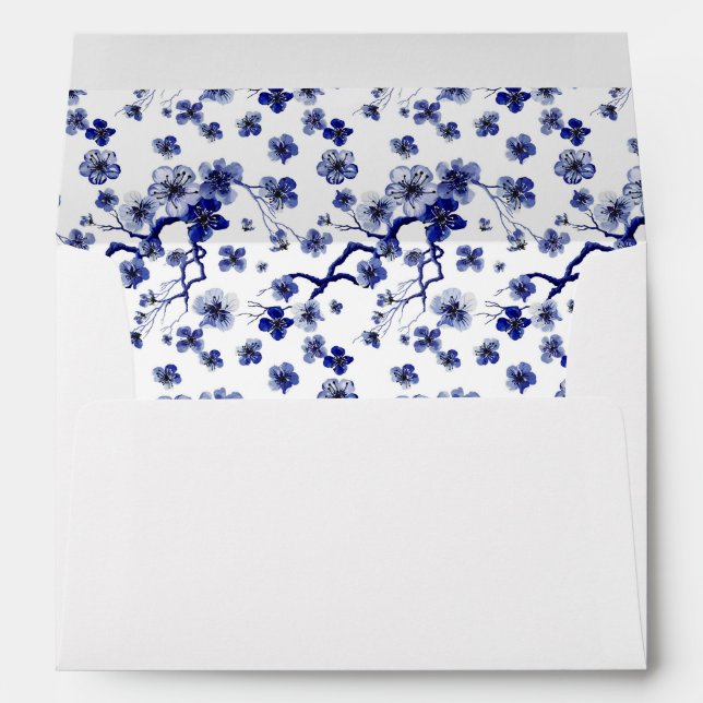 Oriental Sakura Branch Pattern Envelope (Back (Bottom))