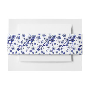 Oriental Sakura Branch Pattern Invitation Belly Band