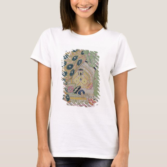 Oriental Scenery Design (colour litho) T-Shirt (Front)