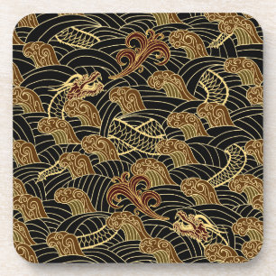 Oriental Sea Dragon Pattern Coaster
