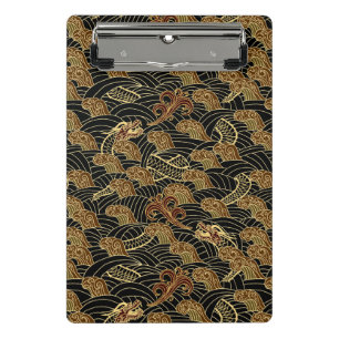 Oriental Sea Dragon Pattern Mini Clipboard