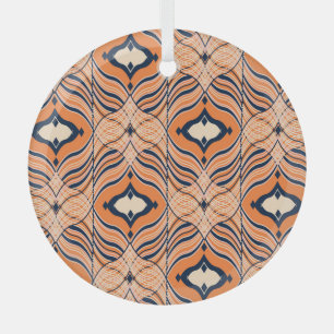 Oriental Seamless: Black Orange Ornament