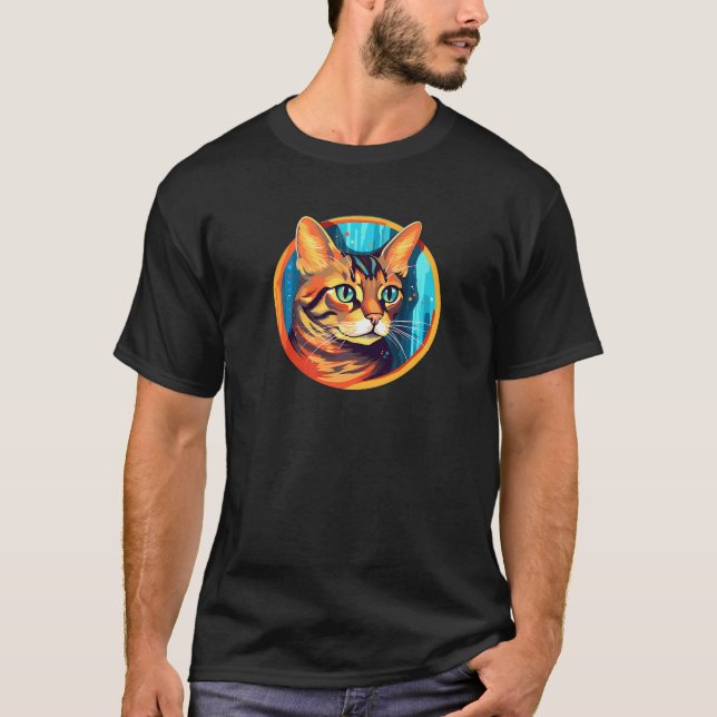Oriental Shorthair Cat Colourful Art Love Cats Pre T-Shirt (Front)