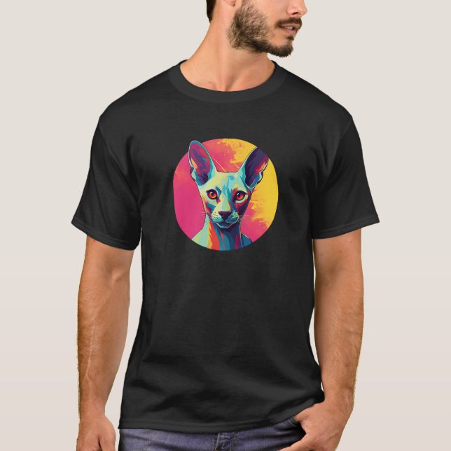 Oriental Shorthair Cat Colourful Art Love Cats Pre T-Shirt (Front)