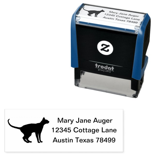 Oriental  Shorthair Cat Personalised  Self-inking Stamp (In Situ)