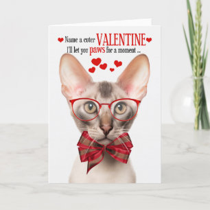 Oriental Shorthair Cat Valentine Feline Humour Holiday Card