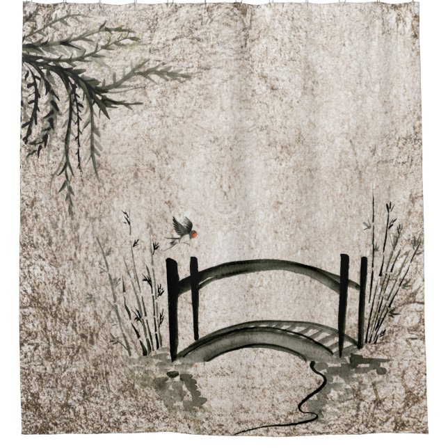 Oriental Shower Curtain (Front)